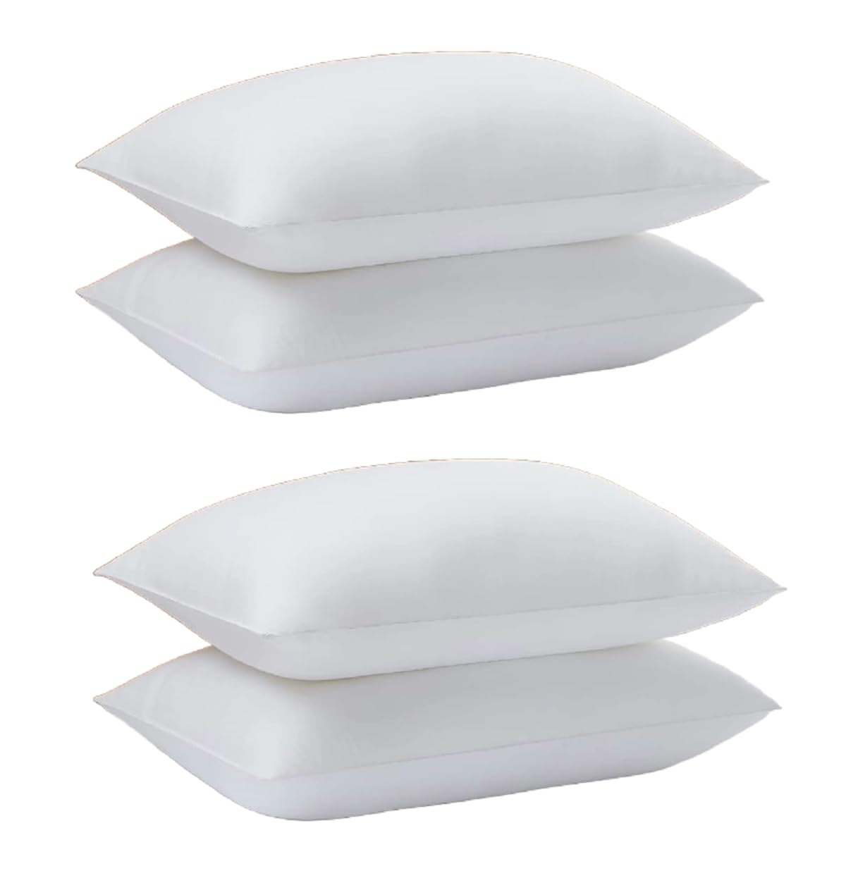 Hoolloomooloo 20X26 Inch Set Of 4 Pillow For Sleeping, Soft Pillows For Stomach And Back Sleepers, Standard, Set Of 4, White, 51