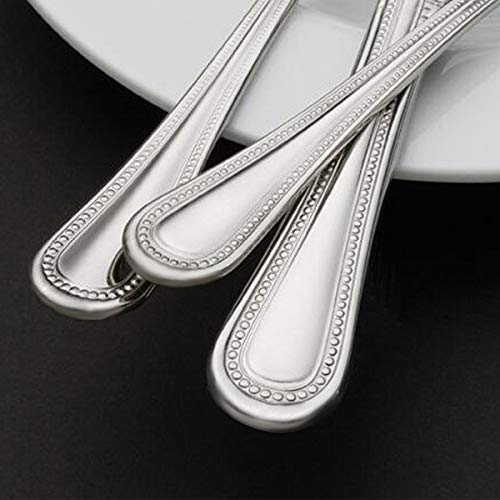 12-Pieces Teaspoons, Haware Stainless Steel 7.1 Inches Pearled Edge Small Spoons, Classic Elegant Design, Mirror Polished, Dishw