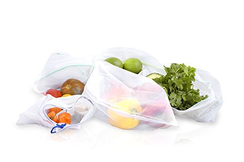 Natural Home Reusable Produce Bags, Other-Size, White