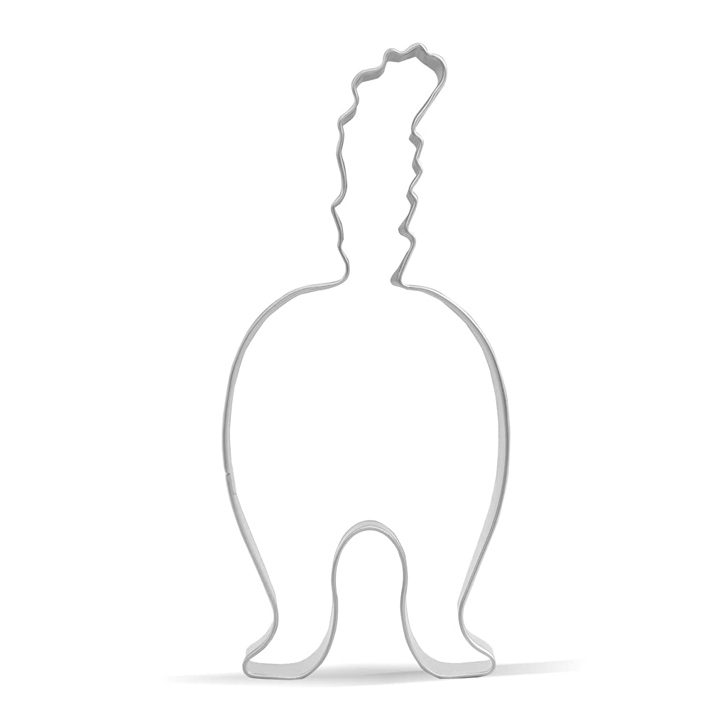 Keewah Cat Butt Cookie Cutter - 4.5 X 2 Inch - Stainless Steel