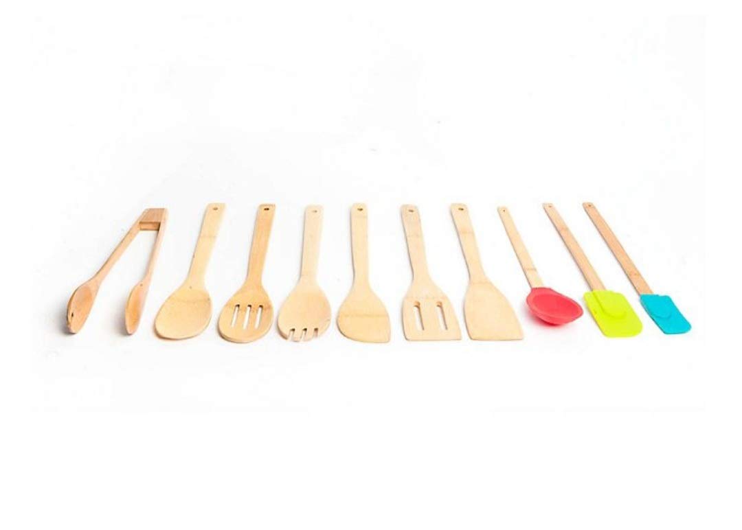 Core Bamboo 10-Piece Bamboo And Silicone Utensils Set