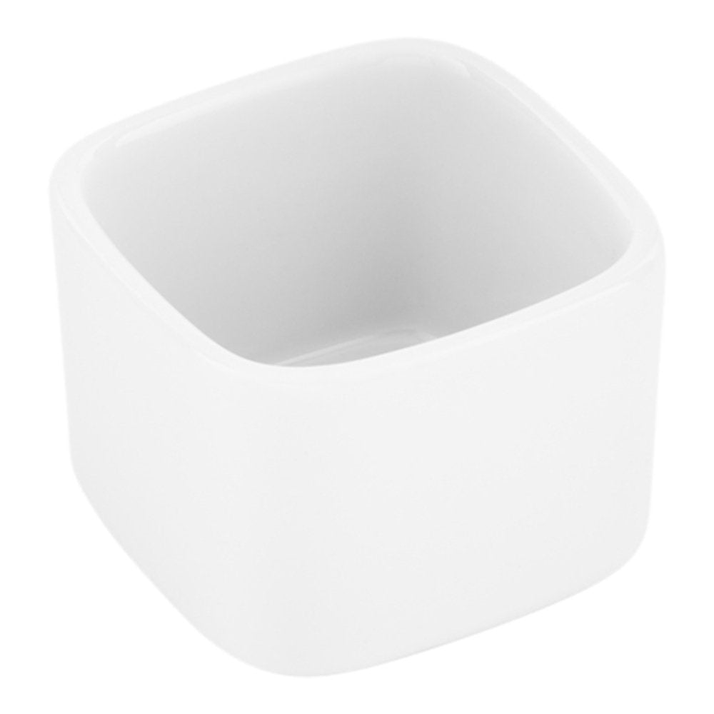 Restaurantware 4.5 Ounce Appetizer Dishes 10 Medium Tasting Dishes - Oven-Safe Microwave-Safe White Porcelain Square Ramekins Se