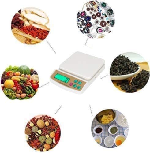 Dr. Care Electronic Kitchen Digital Weighing Scale With Tare Function (10 Kg-Sf 400A) Maximum Weight Capacity 10 Kg, Color White