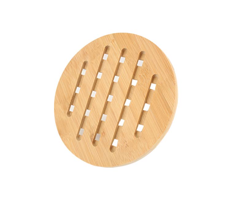 Set Of 4 Heat Resistant Bamboo Trivet, Natural Bamboo Trivet, Bamboo Holders, Bamboo Wood Hot Pads For Kitchen Hot Dishes, Pot,