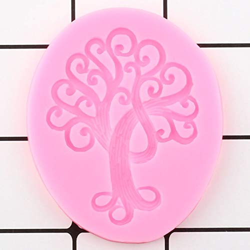 1Pc Life Tree Embellishment Silicone Mold For Diy Soap Mould Gum Paste Candy Chocolate Fondant Mold Handmade Cupcake Cake Topper