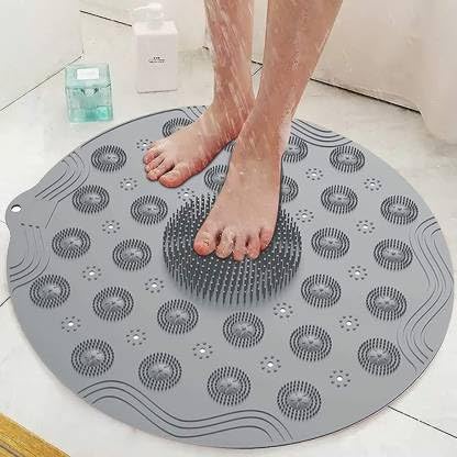 ECODEX Bath mat Round Bathroom Floor mats Anti Slip mat for Rubber mat Bathroom Shower Foot Massager mat Non Slip Grip Suction C