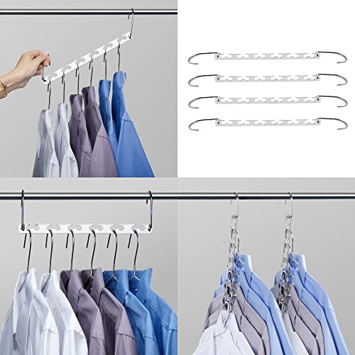 House Day 4 Pack Metal Magic Hangers Space Saving Hangers Closet Space Saving Wardrobe Clothing Hanger Organizer, Updated Hook D