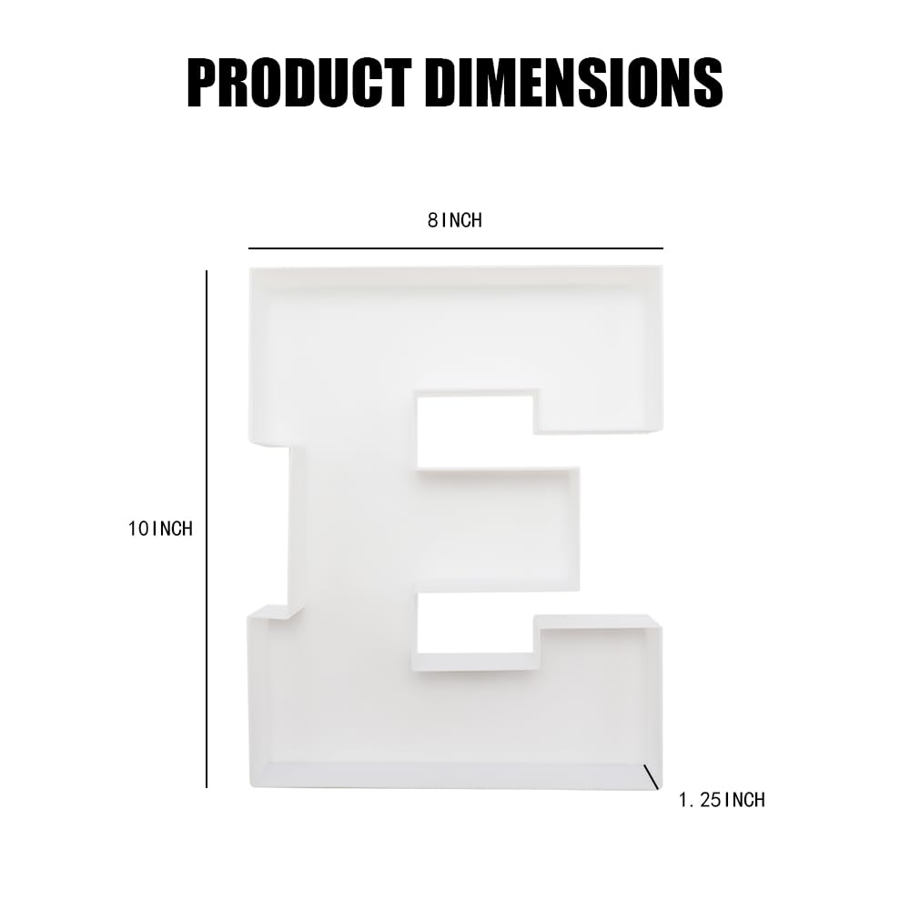 Plastic Fillable Letter Charcuterie Box, 10in Reusable Alphabet Shaped Tray for Birthday Anniversaries, Party Decorative Serving