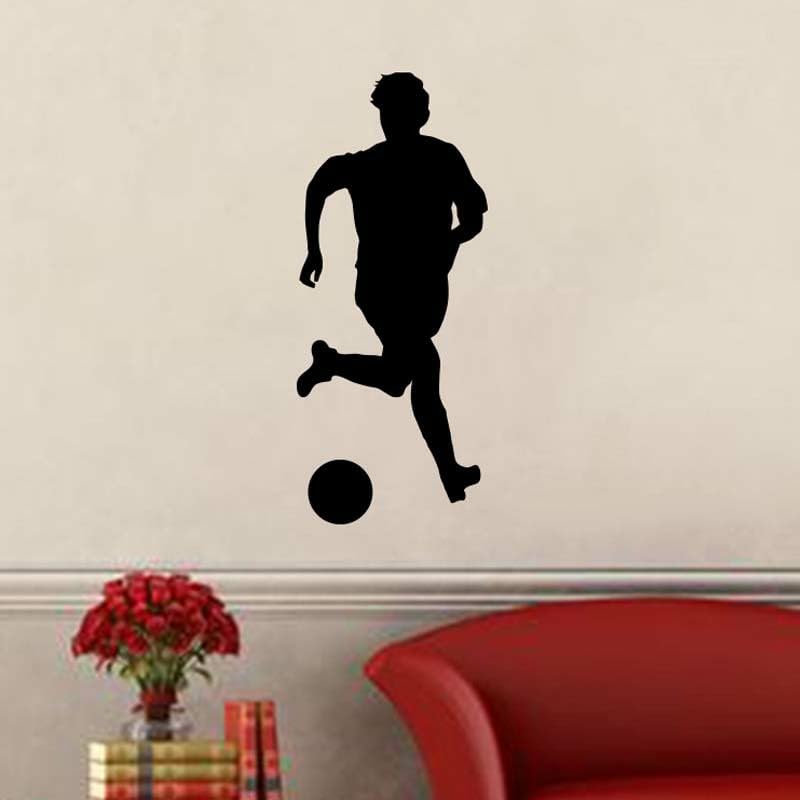 GADGETS WRAP Wall Decal Vinyl Sticker Play Football Man for Office Home Wall Decoration