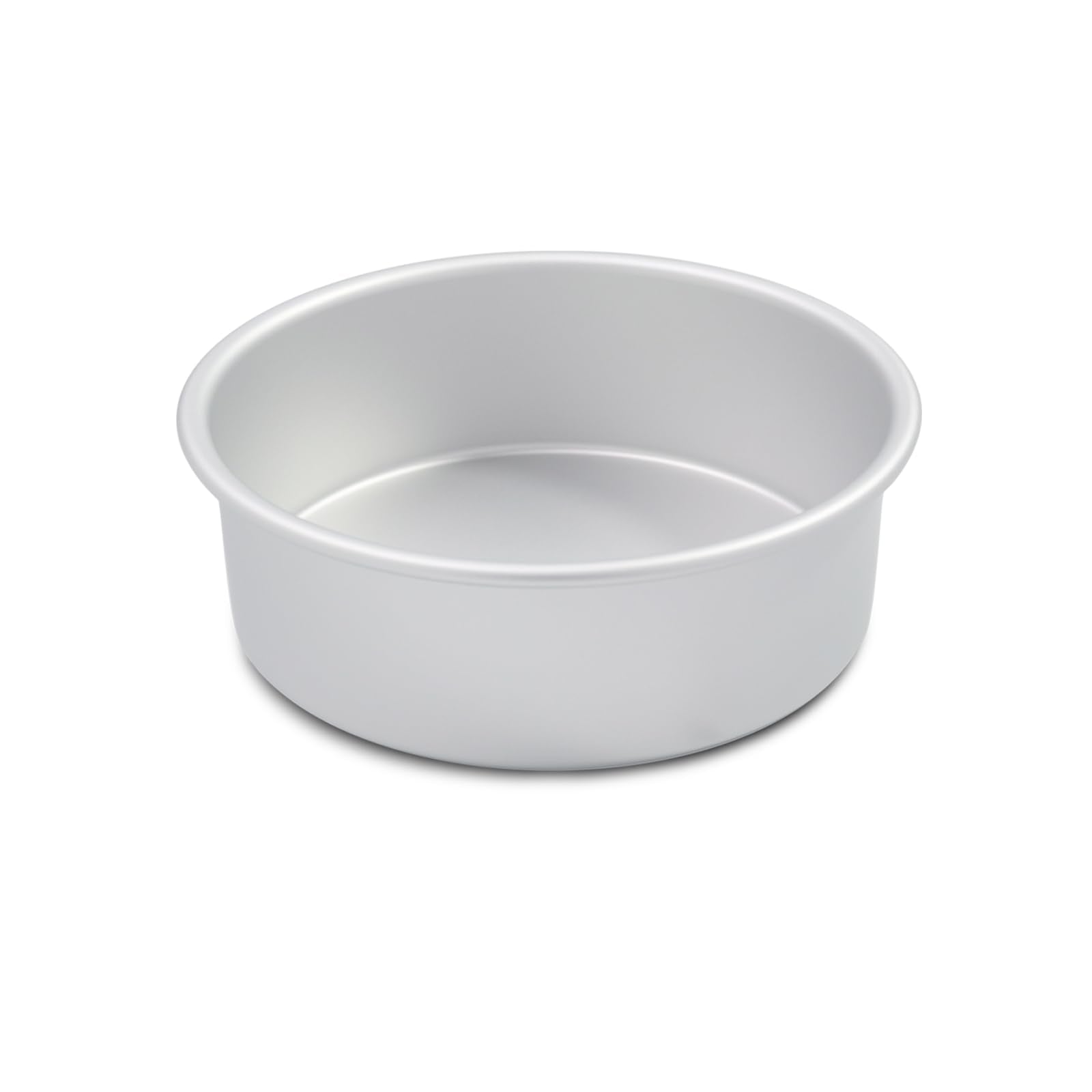 kefyixc 7 Inch Round Cake Pan, Aluminum Round Cake Baking Pans Tins For for birthday cake party cake.Silver(7  3 round Cake Pan)