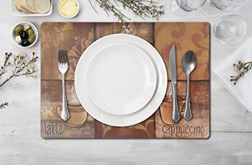 Popular Home Stylish Place Mats Coffee Tiles Kitchen D  Cor With Premium Polypropylene Material Stain Resistan, Design Your Kitc