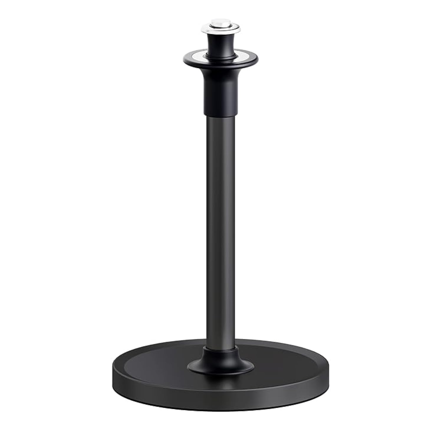 VEHHE Paper Towel Holder Countertop, Black Paper Towel Holder Stand with Spring Damping for Kitchen Bathroom, One Hand Tear Pape