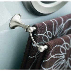 Moen Dn7722Ch Lounge 24-Inch Bathroom Double Towel Bar, Chrome