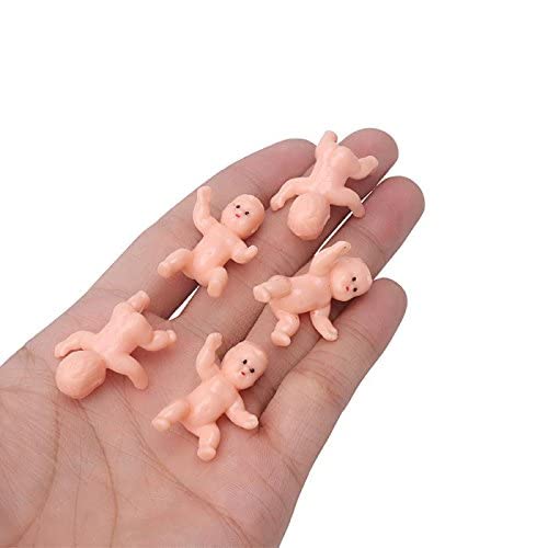 JUXINGDAZYF King Cake Babies - 1.2" Mini Plastic Figurines, 36Pcs, Latin Color for Baby Shower, Party Favor Decorations