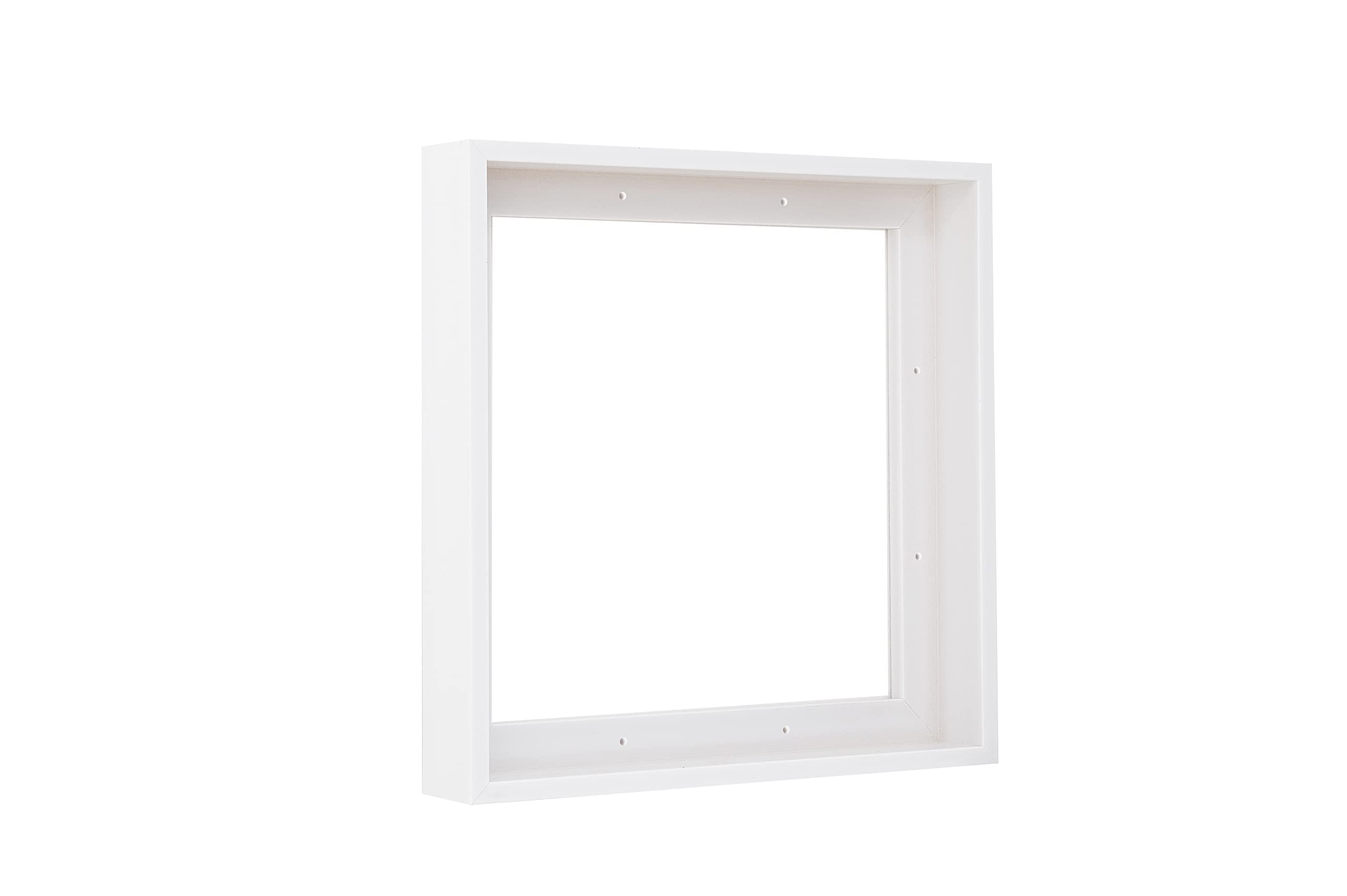 Pixy Canvas 14X14 Floater Frame For 15 Deep Canvas Paintings, Wood Panels & Stretched Canvas Boards 4 Colors Available (White, 1