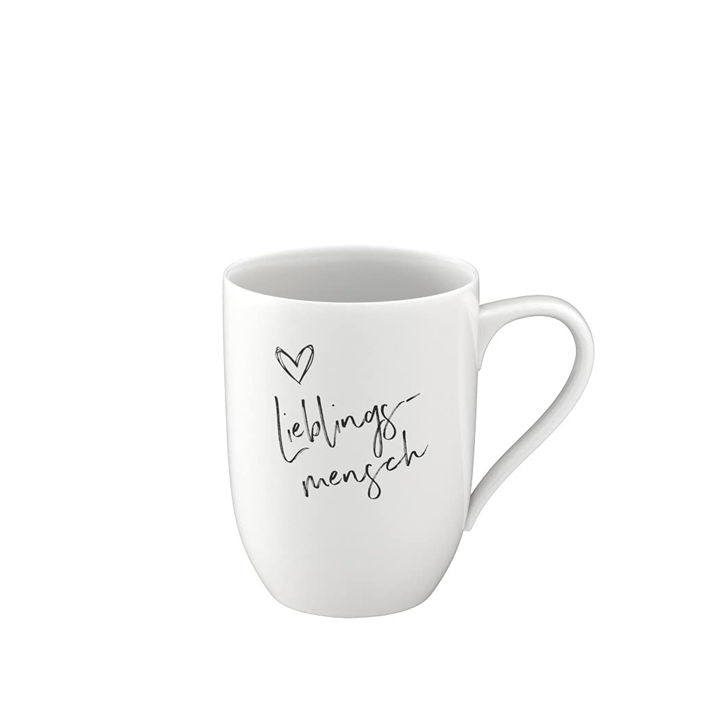 Villeroy & Boch - Statement, Mug, Lieblingsmensch   , 280 Ml, Premium Porcelain, White