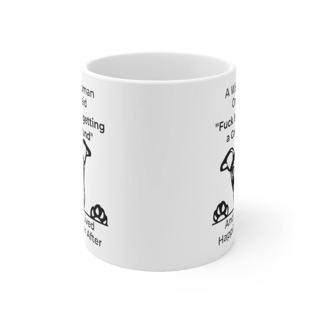 Funny Line Art Greyhound Dog Mom Gifts For Women Puppy Lovers Mother 'S Day 2024 A Wise Woman Once Said Coffee Mug With Fun Quot