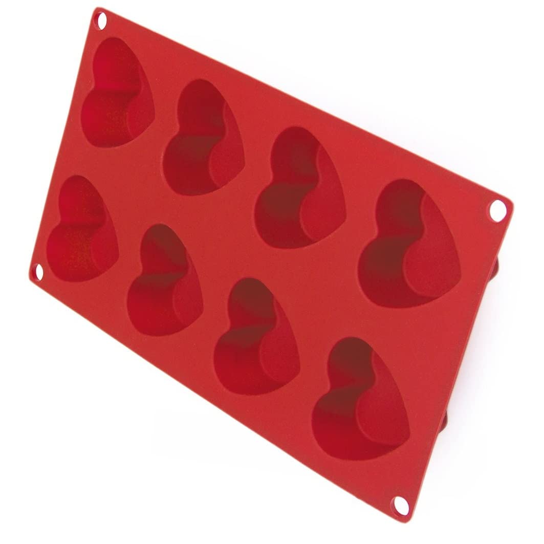 Lekue Multicavidad Corazon Rojo Set, Red