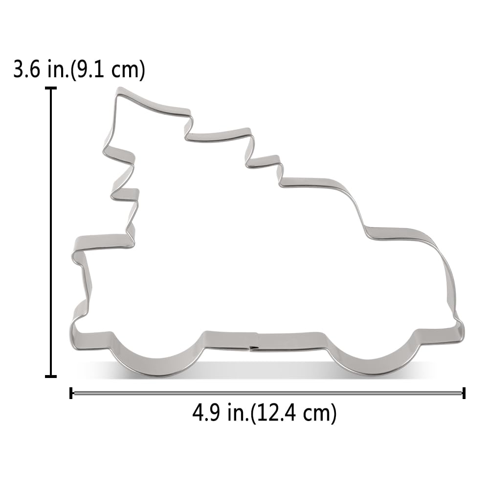 Liliao Pickup Truck With Christmas Tree Cookie Cutter - 4.9 X 3.6 Inches - Stainless Steel
