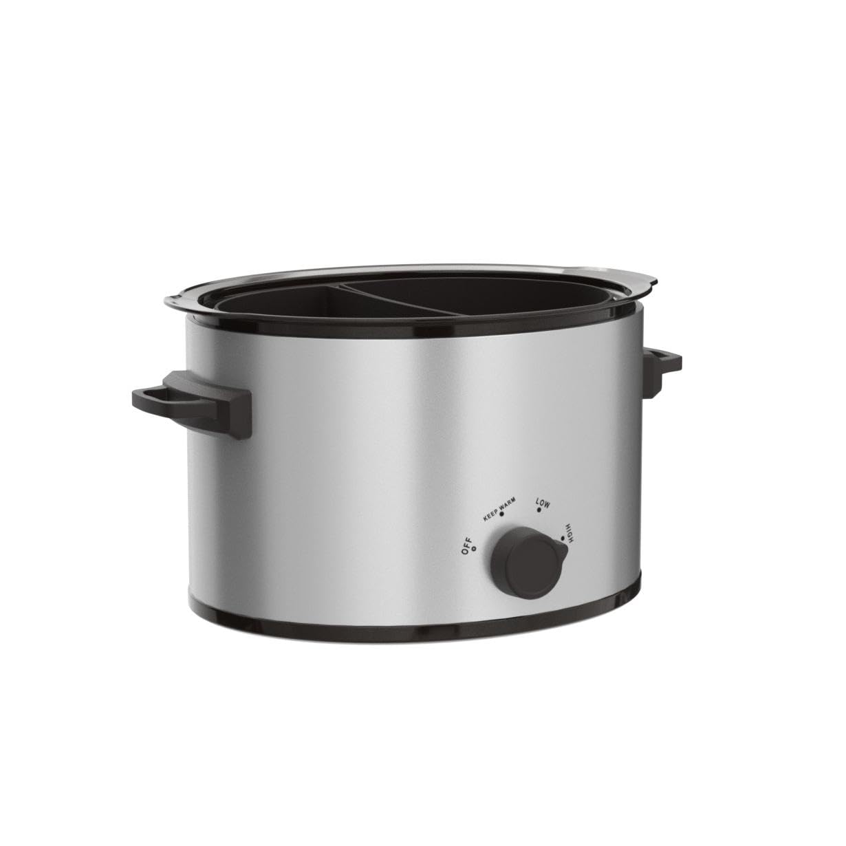 Crockpockets 6-Quart Slow Cooker 2 Pc. Dividers Set, Reusable Silicone Inserts, Non-Stick And Leak Resistant, Bpa Free, Dishwash