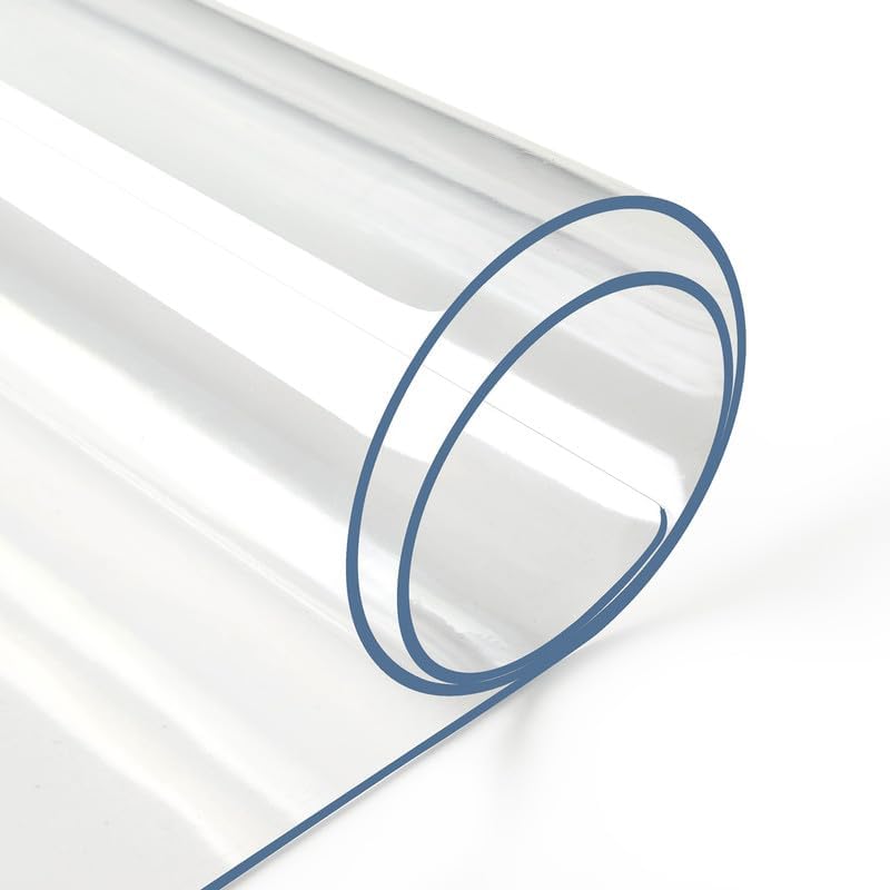 Deep Dream 2.0mm Clear Desk Cover Protector, 12  60 Inch Clear Desk Cover, Rectangular Vinyl Desk Pad, PVC Plastic Table Cover f