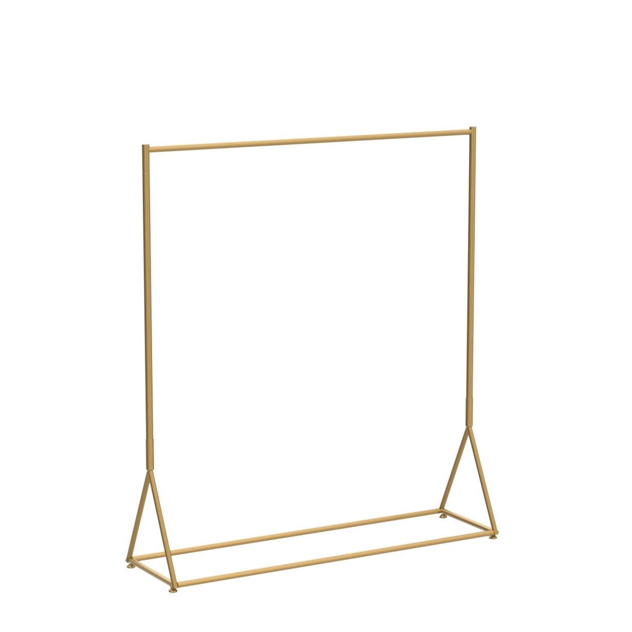 BOSURU Gold Pipe Clothing Racks Freestanding  Modern Metal Clothes Rack Heavy Duty  Easy Assemble Clothing Rack for Hanging Boutiques and Bedroom 59'' L