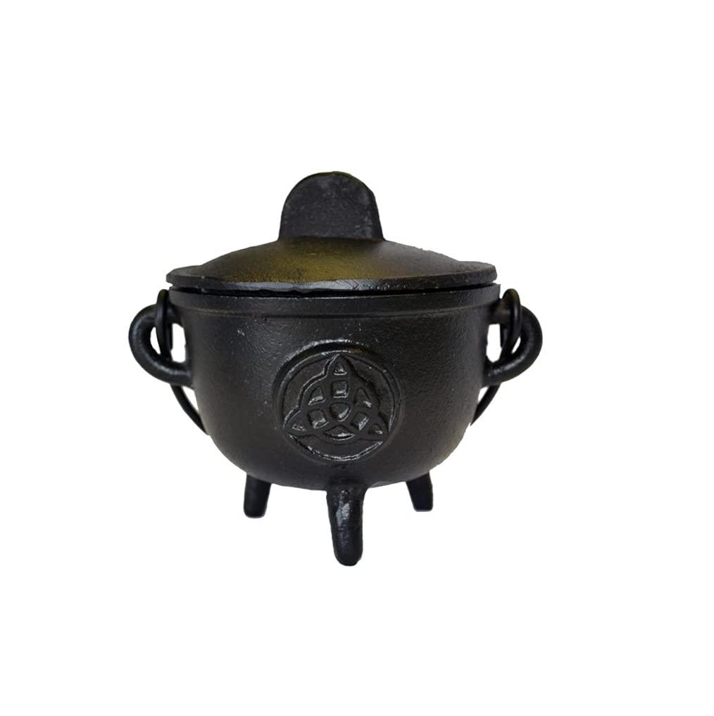 Circuitoffice Cast Iron Cauldron 4 1/2'' Diameter Triquetra