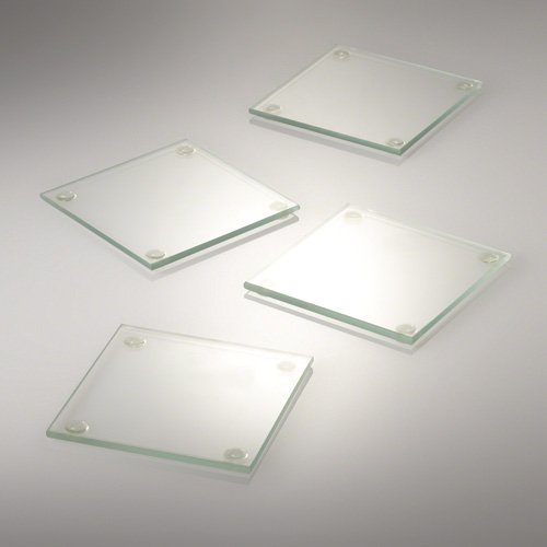Eastland Square Glass Coaster 4'' Set Of 12