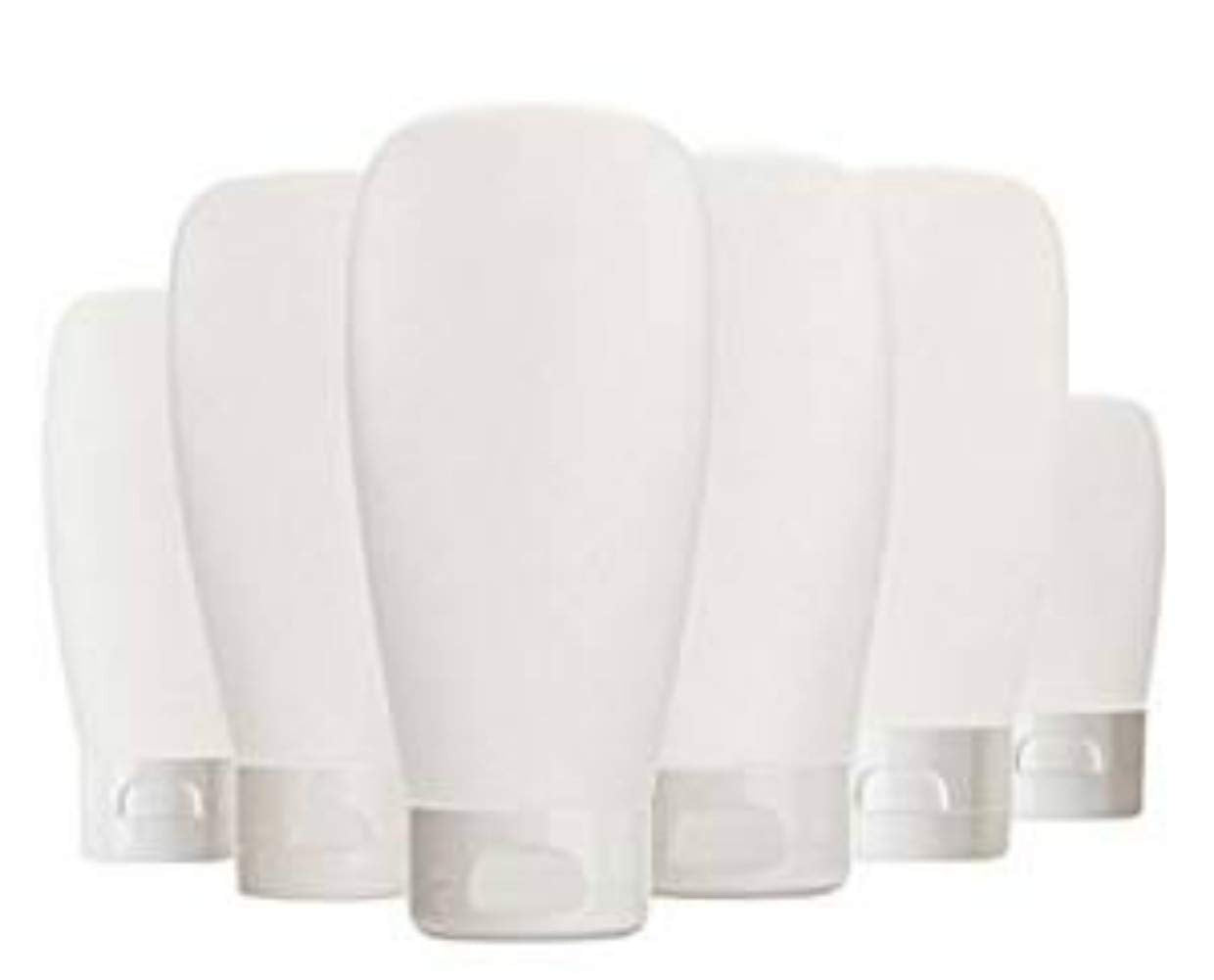 Ericotry 6Pcs 150Ml/5Oz Clear Plastic Cosmetic Soft Tubes Empty Squeeze Bottles With Flip Cap Refillable Makeup Containers Porta