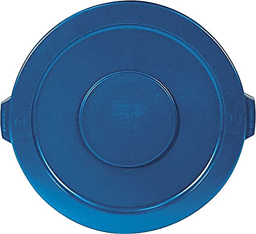 Rubbermaid 263100Be Round Flat Top Lid, For 32-Gallon Round Brute Containers, 22 1/4-Inch, Dia., Blue