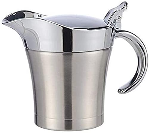 Double Insulated Gravy Boat - Stainless Steel Sauce Jug With Hinged Lid