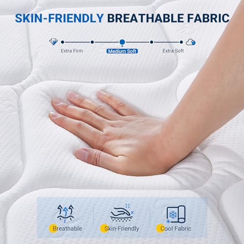 Avenco Full Mattress, 12 Inch Full Mattresses In A Box, Hybrid Full Size Mattresses With Comfort Foam And Pocket Coils For Press