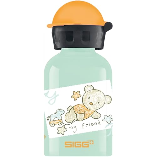 SIGG - Kids Water Bottle - Bear Friend - Leakproof - Lightweight - BPA Free - Aluminum - 10 Oz