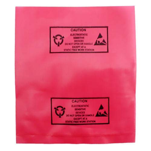 SkyEsd Safe Antistatic Pink Bag All Size For Hard Disk And Mother Board Electronic Item Packing Bag Pack Of 50 Pcs (150X200 Mm)