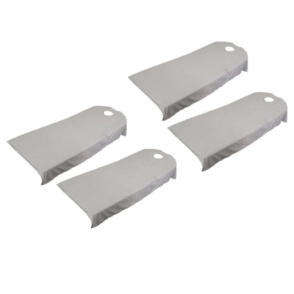 Merishopp 4Pcs/Pack Spa Massage Treatment Bed Cover Gray