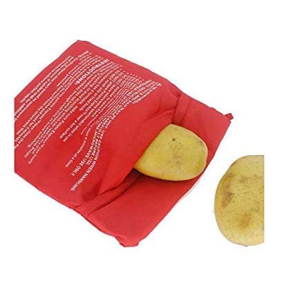 4 Pcs Reusable Red Microwave Potato Bag Potato Cooker Potato Baking Pouch Perfect Bake Potatoes Just In 4 Minutes