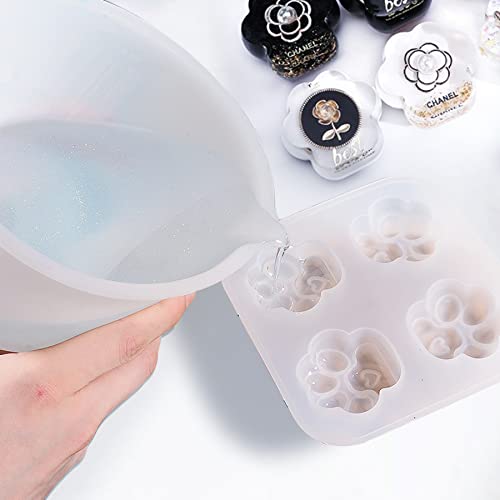 Silicone Measuring Bowl-Epoxy Resin, Fluid Art, Butter, Chocolate-Squeeze Pour Mixing-Bpa Free-Large Set Of 2 1000Ml/36Oz(4 Cups