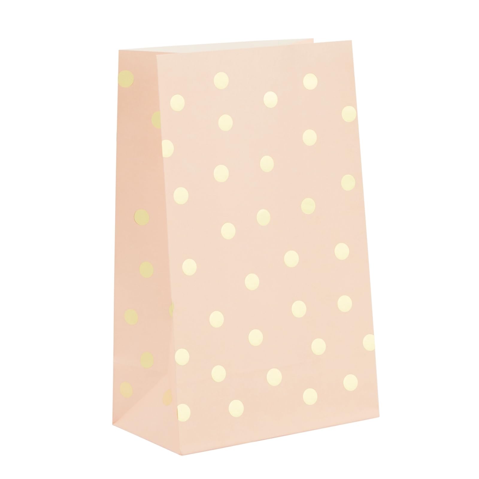 Blue Panda 24 Pack Gold Foil And Pink Paper Bags For Kids Birthday, Girls Baby Shower, Wedding Themed Party Favors (5.5 X 8.6 X