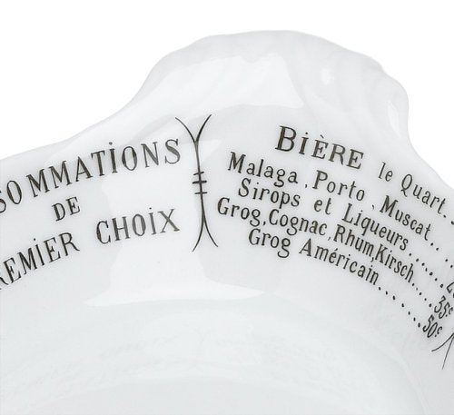Pillivuyt Oval Eared Gratin Brasserie Baker,10 X 6.25 Inch, White/Menu Print