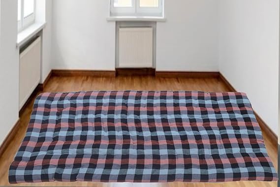 Homychair 2 inch Qulit Multicolor Gadda Cotton Mattress 6x3 (Pack of 1)