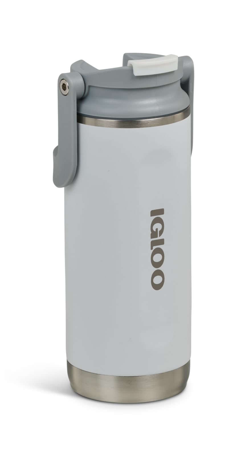 Igloo, 16 oz FlipNSip Tumbler, Reusable Travel Mug, Stainless Steel Insulated Hydration Cup for Hot & Cold Beverages, White