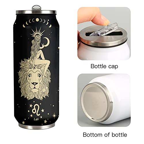 Tatamonkey Leo Constellation Tumbler Zodiac Mens Womens Stainless Steel Tumblers Astrology Fans Birthday Gifts Coffee Sublimatio
