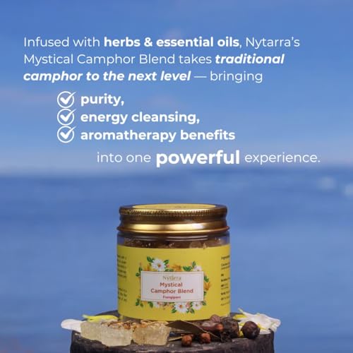Nytarra Frangipani Mystical Camphor Blend - 300G | Pure Kapoor/Kapooram For Diffuser, Daily Use & Meditation | Infused With Herb