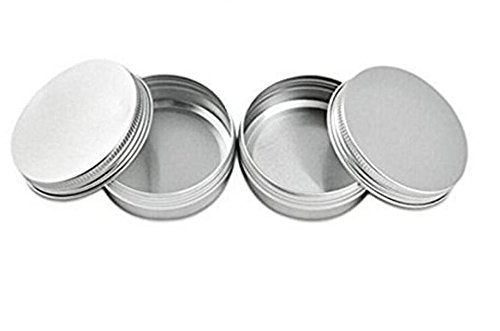 12 Pcs 15Ml 0.5Oz Empty Round Silver Aluminum Tins Metal Steel Jar Cans Sample Bottle Small Containers Box With Tight Sealed Cov