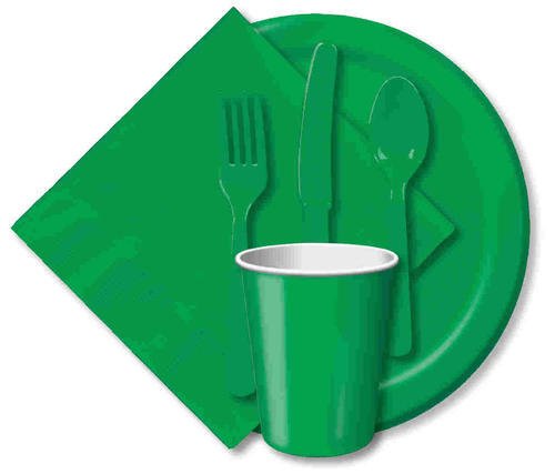Premium Emerald Green Paper Cups Set - 9 Oz (14 Pcs) - Elegant & Eco-Friendly Party Drinkware - Perfect For Birthdays, Showers,