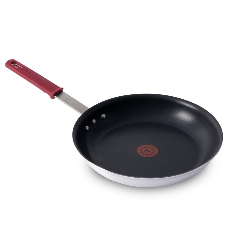 T-fal Professional VX3 Brushed Nonstick Fry Pan with Stainless Steel Handle 12 Inch, Oven Broiler Safe 400F, Cookware, Pots and 