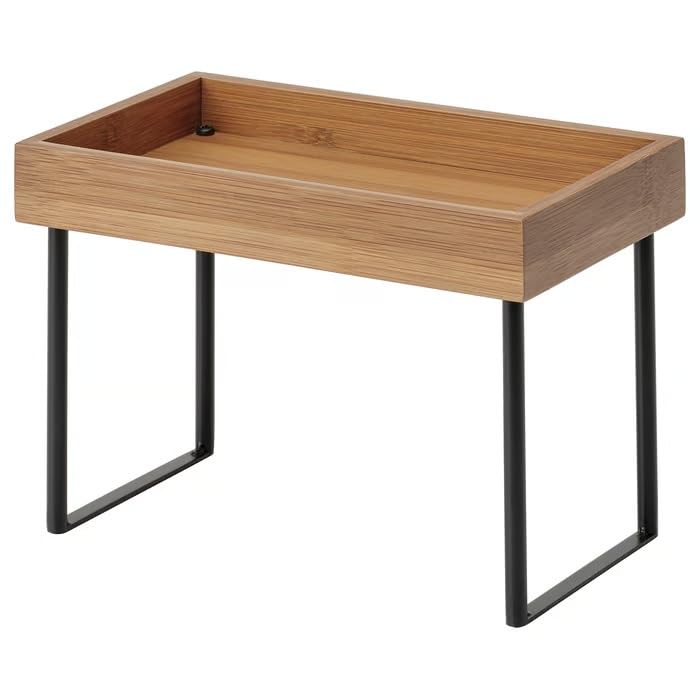 Marias Kommerce Nlblecka Kitchen Countertop Organiser, Metal And Bamboo, 23X13X15 Cm