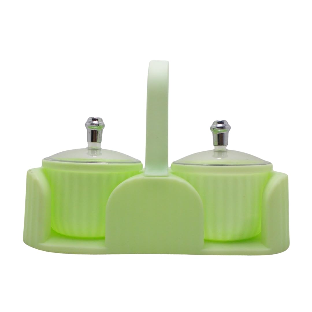 Kotak Sales Marvella Dining Table Stand 2 Pcs Pickle Jar Spice Tray Virgin Plastic Kitchen Storage Container Serving Salt Pepper