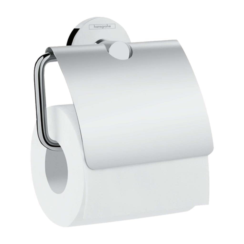hansgrohe Toilet Paper Holder with Cover 5-inch Toilet Paper Holder in Chrome  41723000