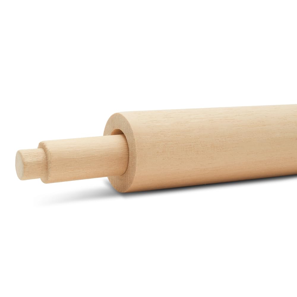 Spring-Loaded Bathroom Toilet Paper Holder Wall Mount Rod 5-Inch, Pack Of 1 Wood Toilet Paper Spring Rod For Replacements, By Wo